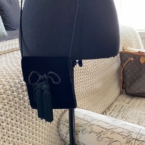 Carla Marchi evening bag, black velvet w/ beads